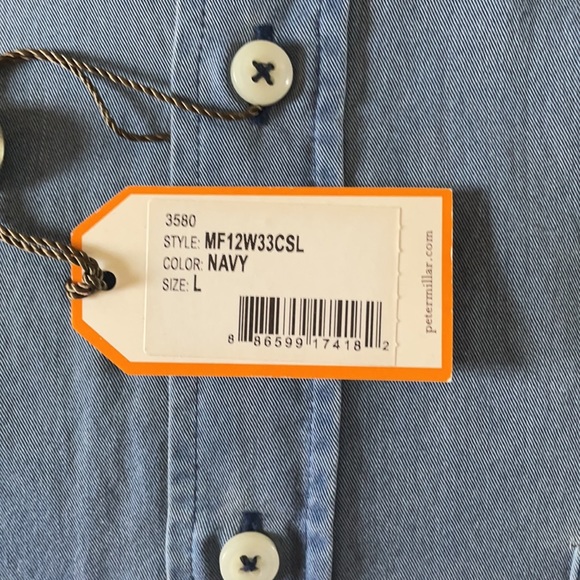 Never worn Men’s navy button down - Picture 3 of 3